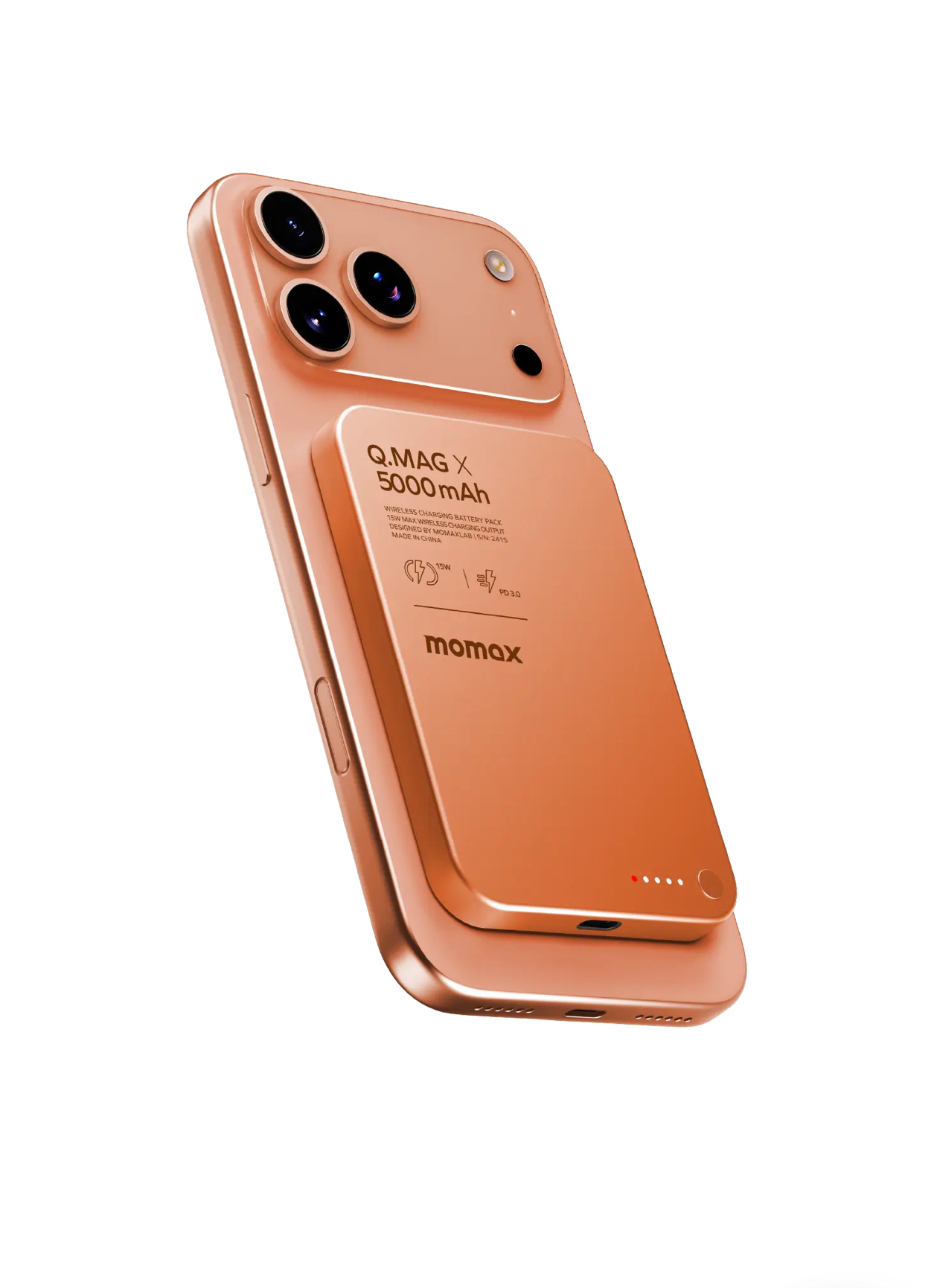 Оранжевый MOMAX Q.Mag X Gen 2 на магнитном креплении смартфона