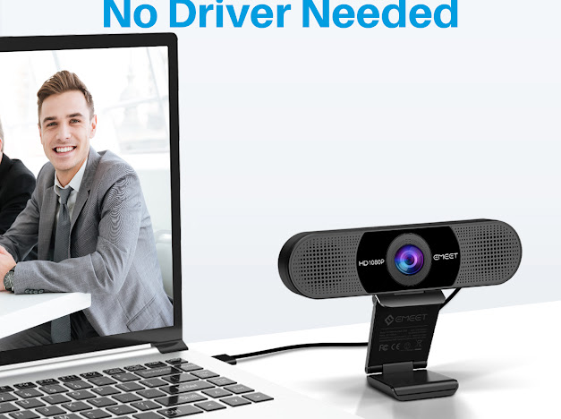 EMEET C960 1080P — работа без драйверов: подключение к ноутбуку по USB