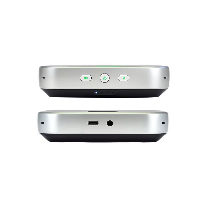 Боковые панели Tenveo M2B: кнопки питания, Bluetooth, порт USB-C и разъём AUX 3.5 мм