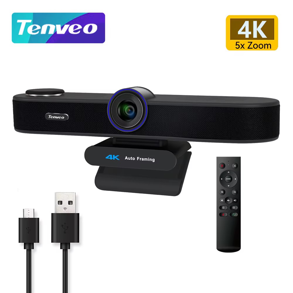 Tenveo VA300C 4K с зумом 5x, пультом ДУ и USB-кабелем в комплекте