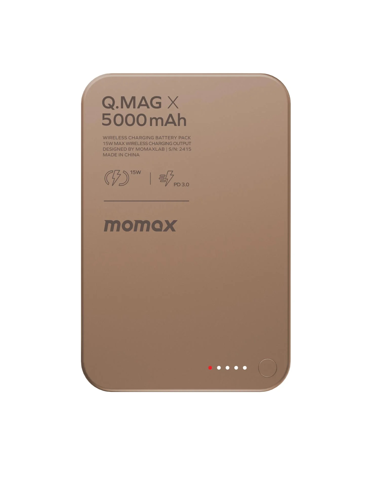 MOMAX Q.Mag X 5000 мАч 20 Вт (бежевый)