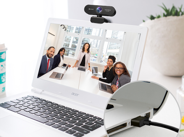 EMEET SmartCam Nova E3109 — подключение к ноутбуку по USB