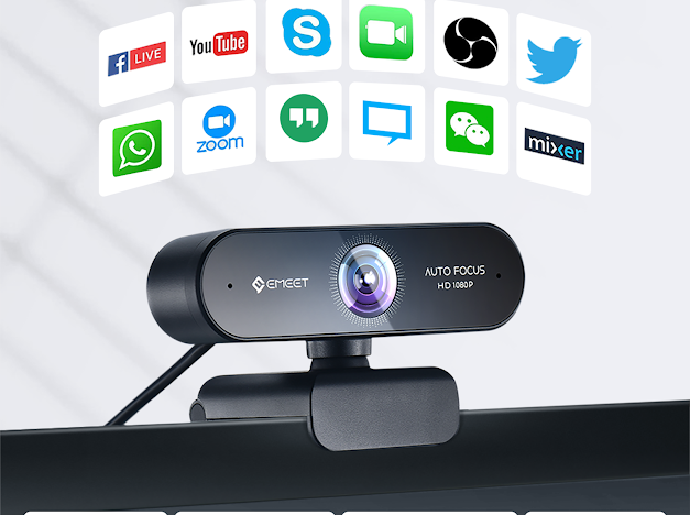 EMEET SmartCam Nova E3109 — совместимость с Zoom, Skype, Teams, YouTube, OBS