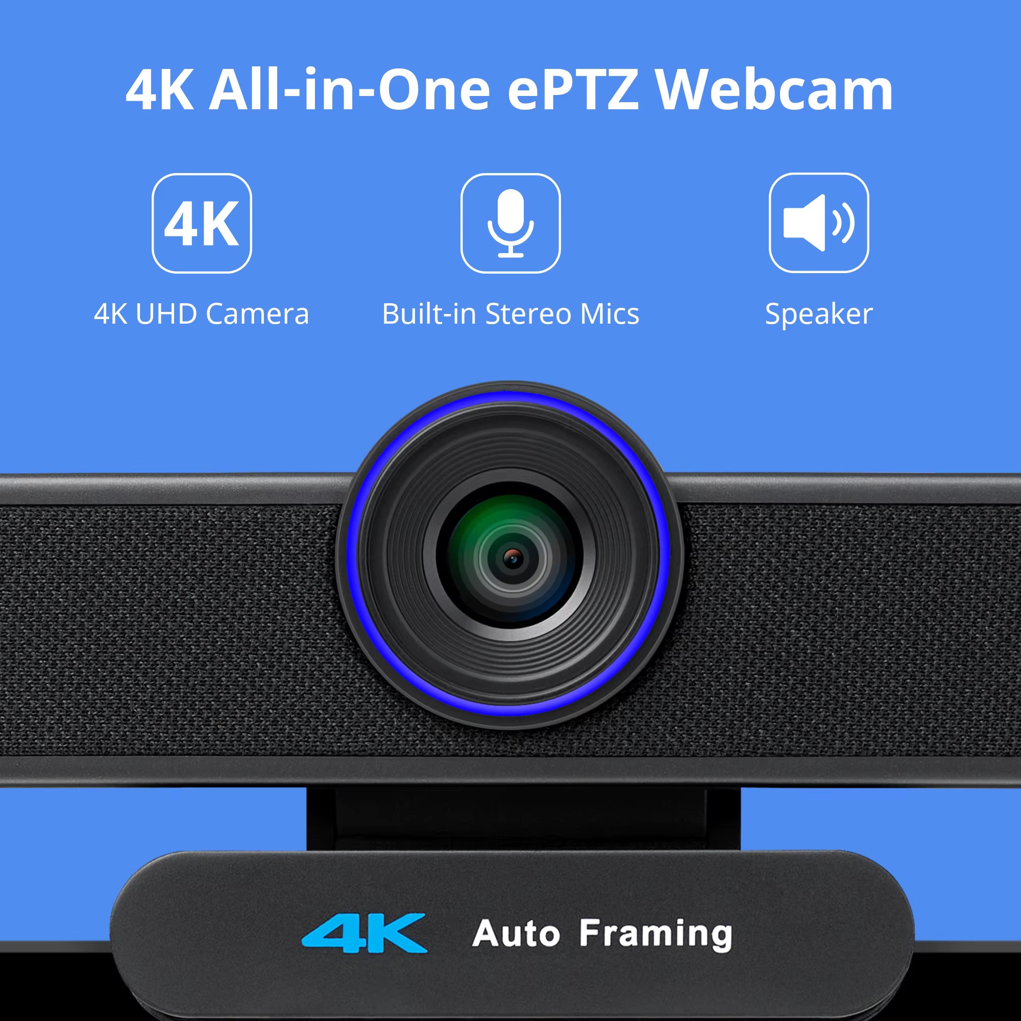 Tenveo VA300C — 4K UHD камера, встроенные стереомикрофоны и динамик