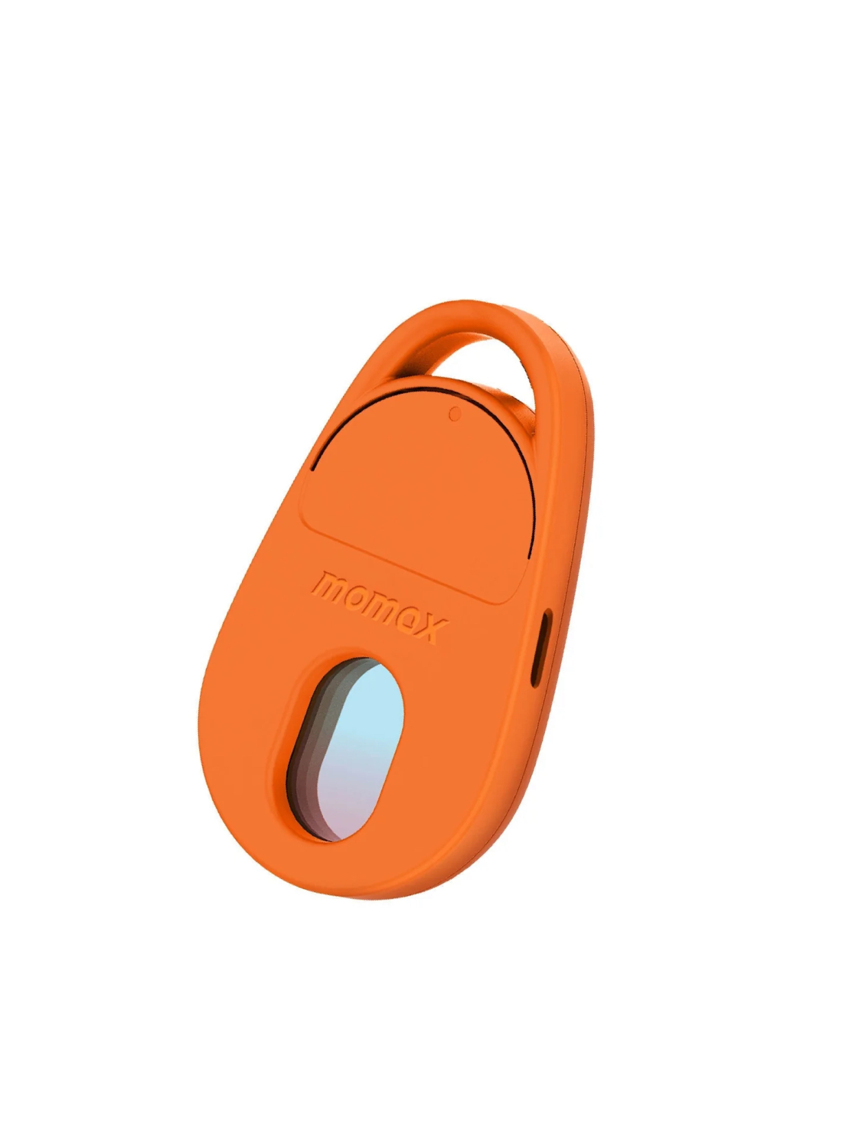 MOMAX PinGuard BR13 оранжевая — вид под углом, порт USB-C на боковой грани